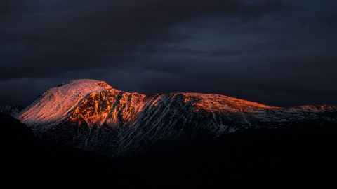 Mountains at dusk