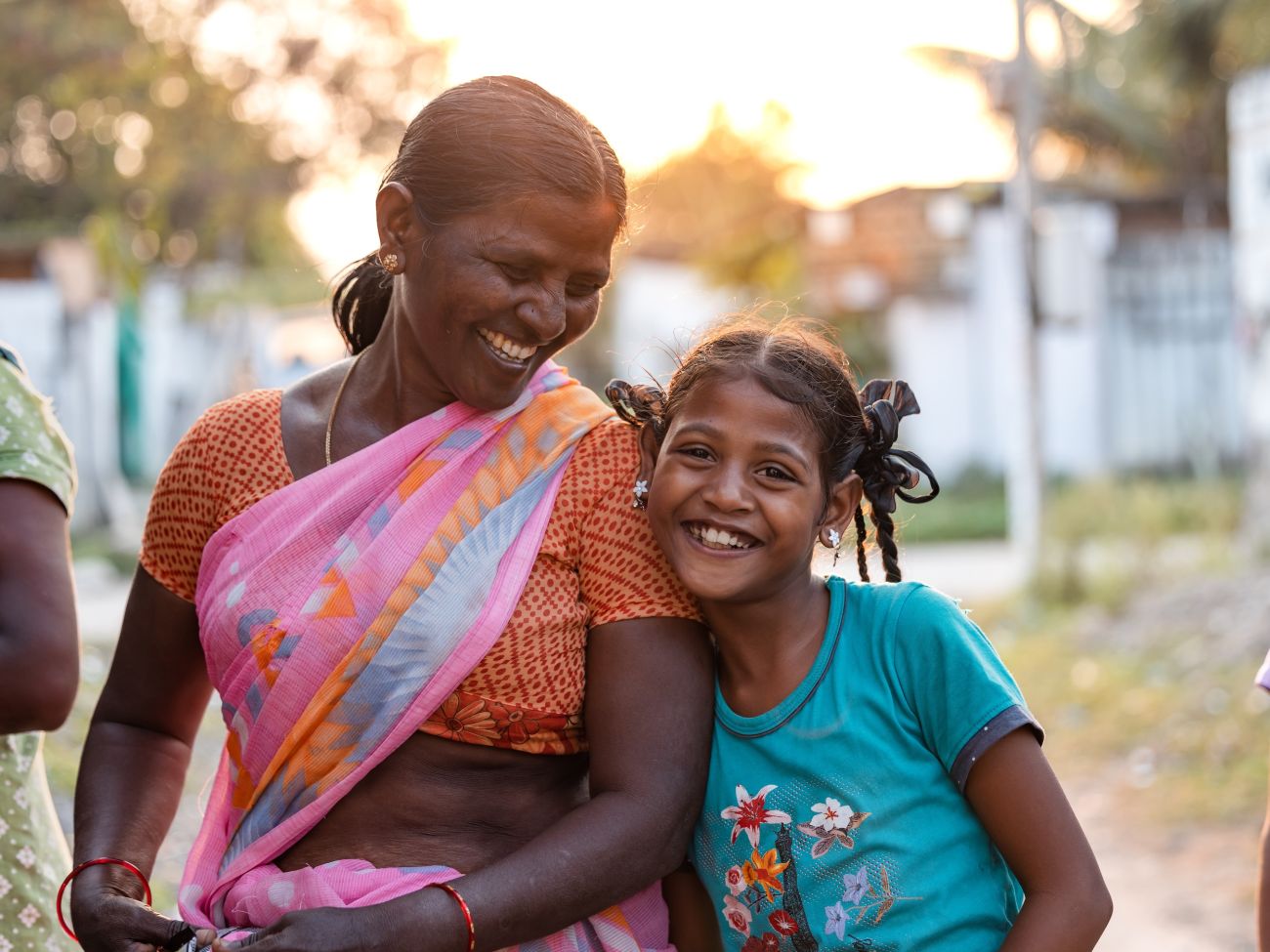 Indian mother and daughter 